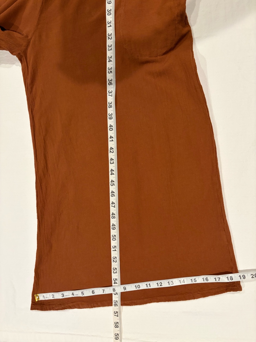 Oh My Gauze Sabina Jumpsuit Size 2 L/XL Cinnamon Brown 100% Cotton Wide Leg - Picture 8 of 9
